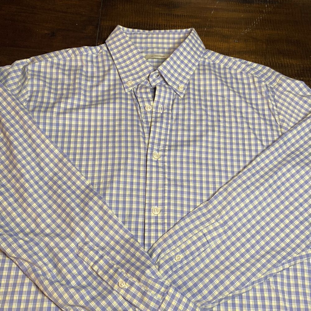 Oliver Ridley Plaid Button Up Men’s Shirt Size Large